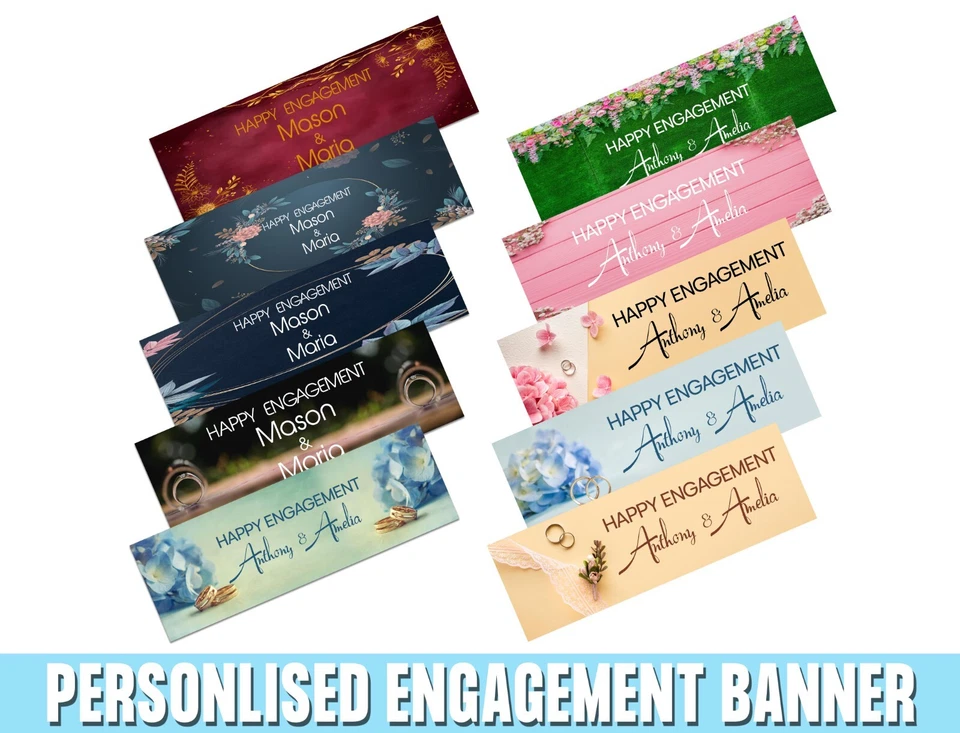 DAILYGIFTS Personalised Engagement Banners Adult Party idea Decoration Gift 260