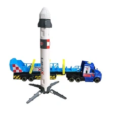 Mack Truck with Trailer and Rocket Ship Outer Space Semi Truck Toy Gift