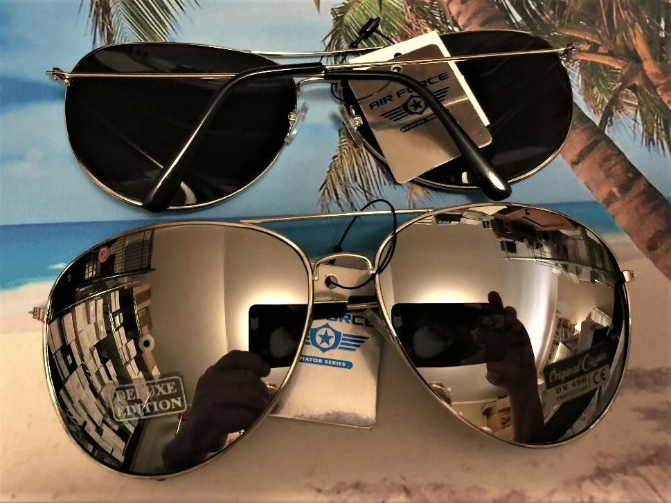 AIR FORCE Aviator Sunglasses Extra Large Mirrored Lenses XXL | eBay