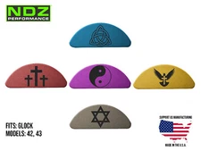 for Glock 43 42 Grip Frame Plug Insert 9mm .380 Aluminum Black Engrave Spiritual