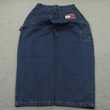 Baggy Jeans Men 36 Y2K Skater Grunge Pipes Carpenter VTG 90s Tommy Flag USA Logo