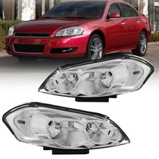 Pair Front Lamps Headlight Assembly For 06-13 Chevrolet Impala 06-07 Monte Carlo