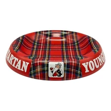 Younger’s Tartan Bitter Metal Ashtray Plaid Stout Ale Beer 60s Vintage Brand New