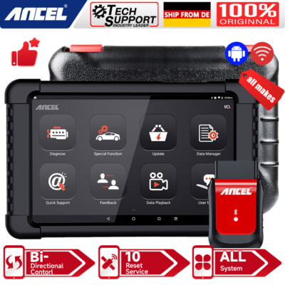 Ancel X6 Bluetooth 10'' Tablette OBD2 Diagnosegerät kfz Alle System TPMS IMMO EPB