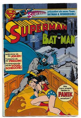 Superman Batman Heft 8  1980 , Ehapa Verlag,  Zustand  2 mit SE