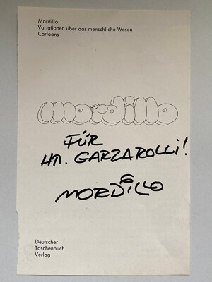 Mordillo - Art - Original Autograph - Size 19x12cm