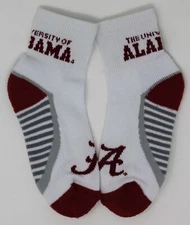 Alabama Crimson Tide NCAA FBF Stripe 1/4 Quarter Kids Socks *Youth 13, Adult 1-5