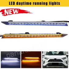 Front Grille Light LED Bar For Toyota Rav4 2019-2021  DRL Turn Signal 