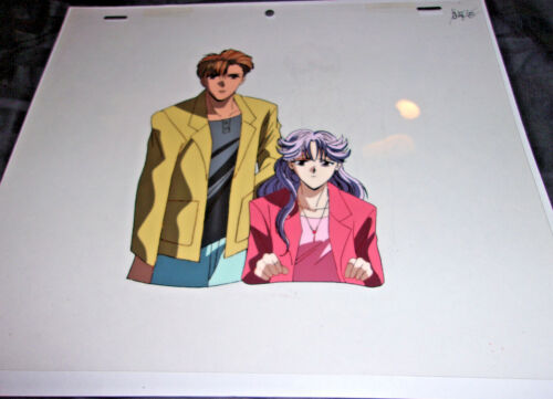 Fushigi Yuugi The Mysterious Play OVA Anime Cel of Keisuuke + Miiru douga sketch - Picture 2 of 3