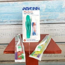 Placker Travel Kit Conforms With Airlines Regulations & 2 Tooth Brush USA Seller
