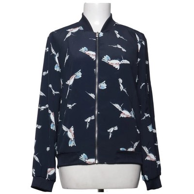 Philosophy Republic Clothing, Bomberjacke, Damen, Größe: S, Blau/Mehrfarbig #0bv
