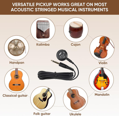 Universal Acoustic Guitar Pickup Ukulele Mandolin Violin Canjo Kalimba Handpan