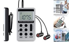 Portable AM FM Radio with Digital Tuning LCD Display, Rechargeable Pocket