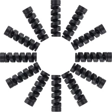Jetec 24 Pcs Charger Cable Protector,Silicone Flexible Black 