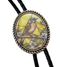 Bird Bolo Tie - Personalized Cord Color ,length , and tips /B01