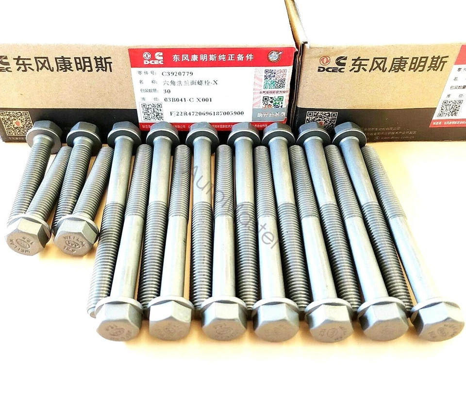 Head Bolt Kit 3920779 3920780 3920781 for Cummins 6BT 5.9L ISB QSB Dodge Ram Foto 2 de 2