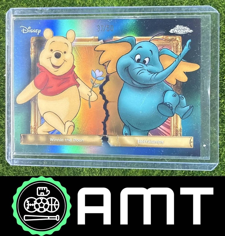 Winnie the Pooh Heffalumps 2026 Topps Disney Neon 37/50 Family First Rivals Gold