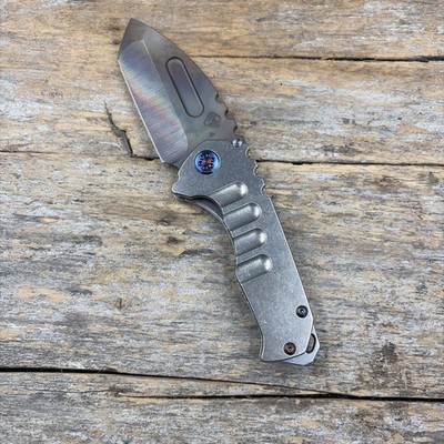 Medford Genesis T S35VN Vulcan Tanto Blade, Tumbled Handles