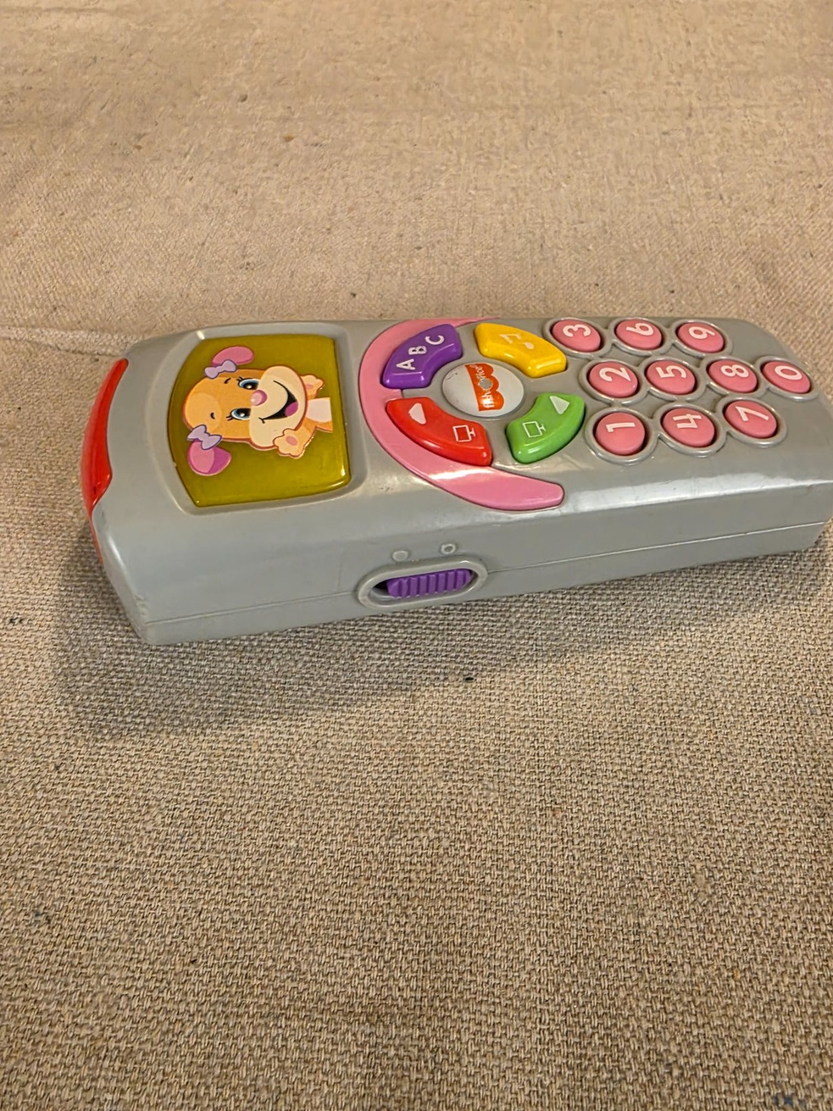 Fisher Price Puppy TV Remote Laugh & Learn Toy Sounds Lights