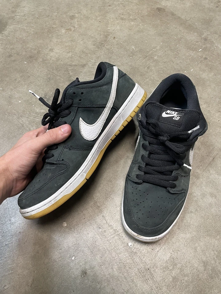 11,5 Nike SB dunk low pro черная резинка с белыми акцентами - Изображение 3 из 4