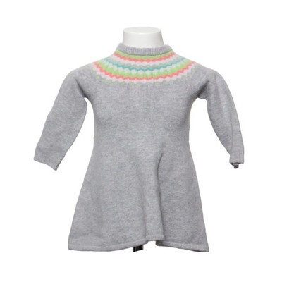 Jacadi, Kleid, Größe: 104, Grau/Mehrfarbig, Kaschmir/Polyamid/Wolle #mdg