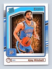 2024-25 Donruss #218 Ajay Mitchell Rookie Oklahoma City Thunder