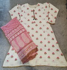 Tailored Gul Ahmed Women's Cream And Pink Outfit