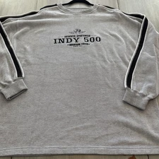 NWT Indy 500 Brickyard Tested Gray Sweatshirt Vtg St Clair Apparel Men’s Sz XL