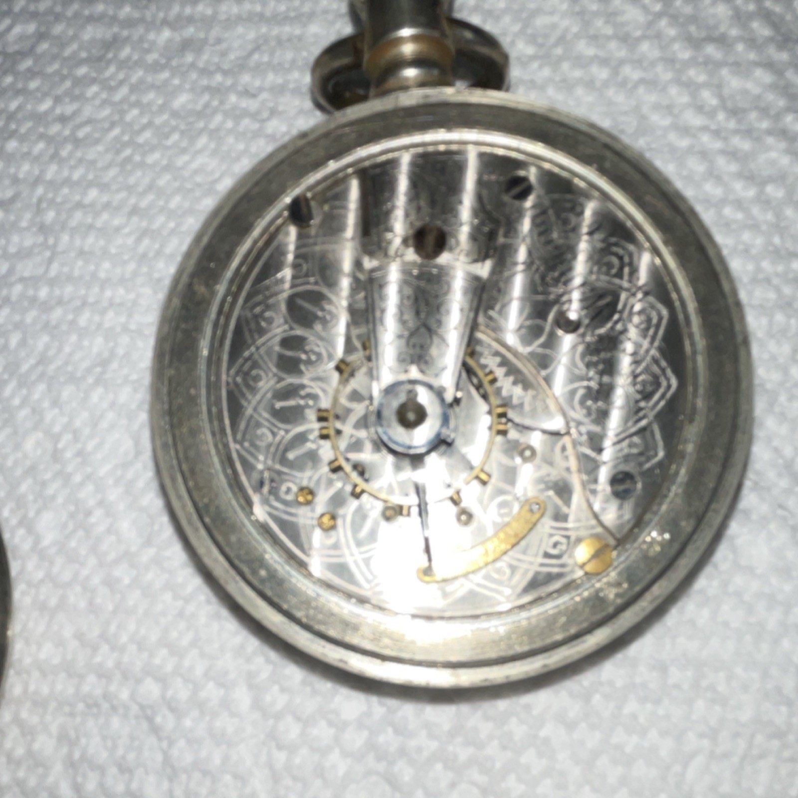 Waltham 10k gold  Pocket Watch Roman Numerals Mechanical Analog Seconds Hand