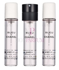 Image of Chanel Bleu De Chanel Pour Homme Gift Set 3x Perfume Spray Refill 20ml - Twist