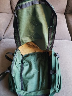 希少JANSPORT 90’s vintage backpack green Vintage Jansport 90's Green Backpack USA Made Leather Bottom