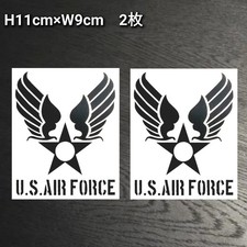US AIR FORCE American Air Force Type A 2 Pieces Military Cutting Sticker Regular