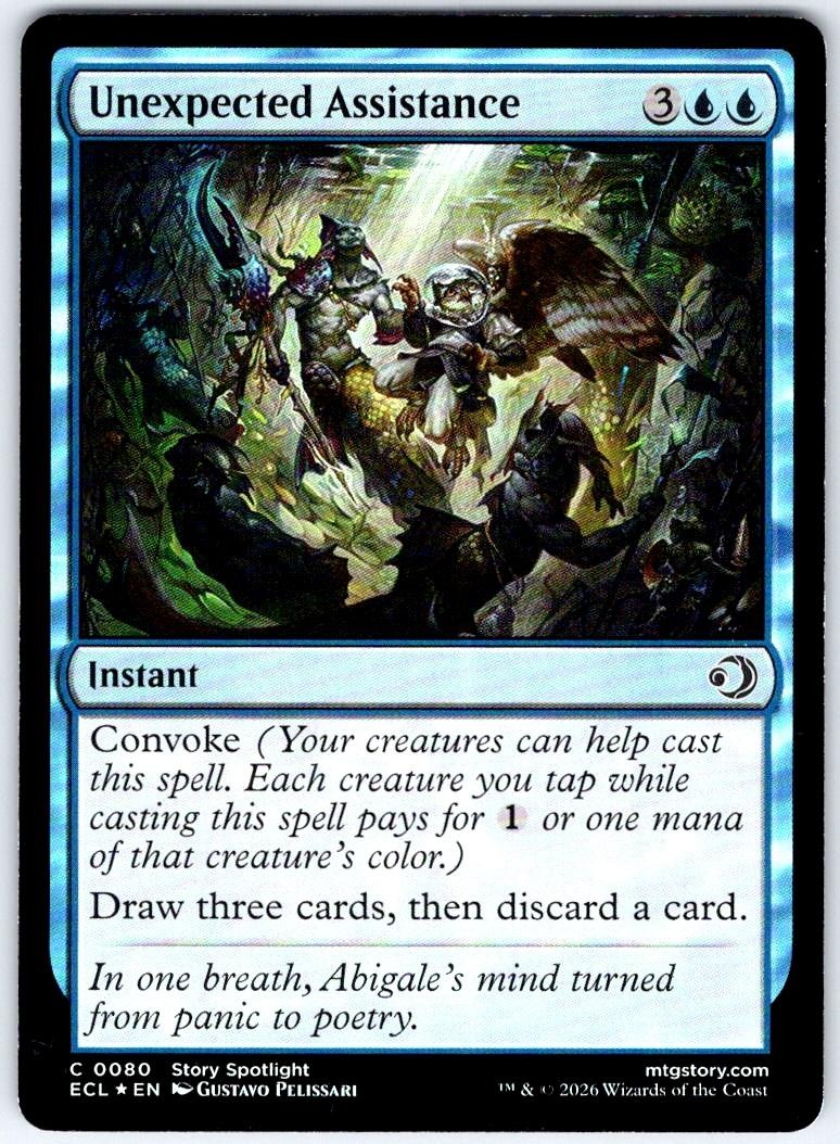 Unexpected Assistance 80 Common Lorwyn Eclipsed MTG Foil NM