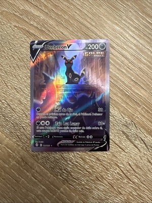 Pokemon Umbreon V   189/203  Envolving Skies Alternate Art Rainbow Full Art NM
