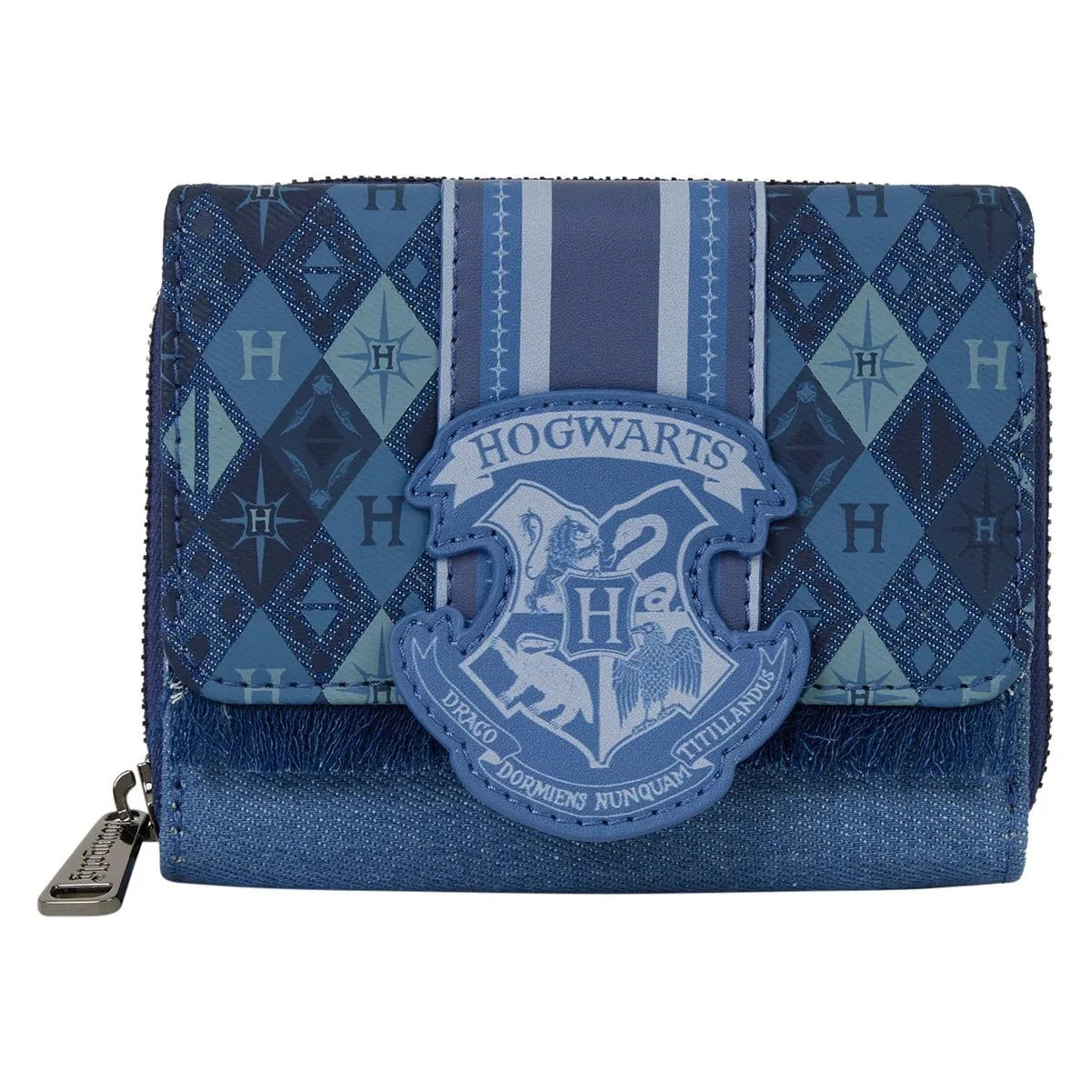 Portefeuille trifold Harry Potter Loungefly compact en denim pour ranger toutes vos cartes