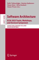 Bedir Tekinerdo¿An (U. A.) | Software Architecture. Ecsa 2023 Tracks,...