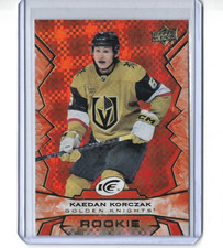 2022-23 UD Ice Kaedan Korczak Orange Parallel Rookie Card SP #115