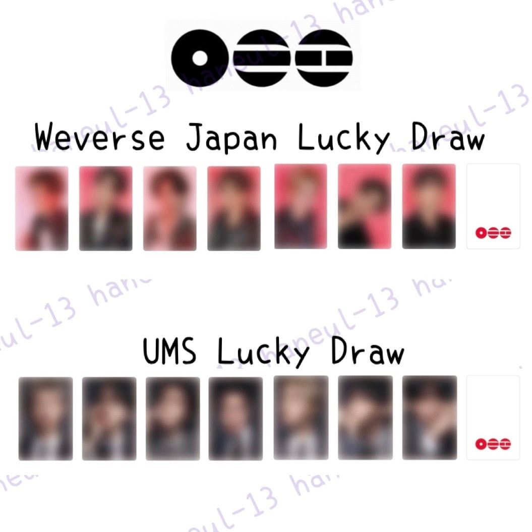 BTS Official Photocard LUCKY DRAW Japan Limited ARIRANG UMS