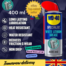WD-40 Specialist White Lithium Grease Spray 400ml All-Weather Protection UK 29.98 per litre