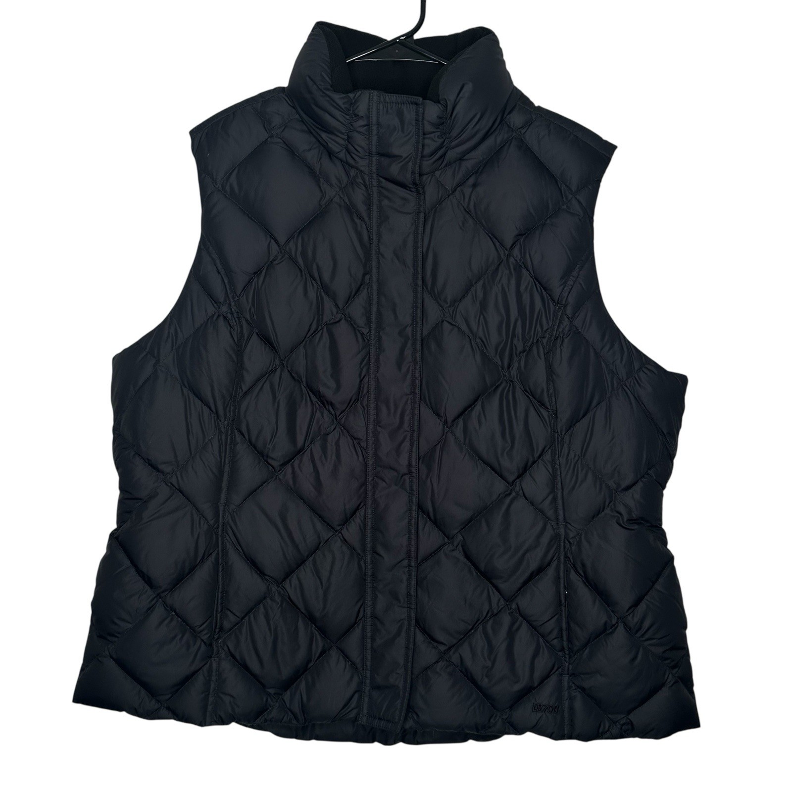 Eddie Bauer EB700 Goose Down Full Zip Puffer Vest Men's XXL Black
