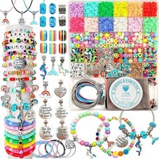 3400pcs Beads Charms Jewelry Making Kit Friendship Bracelet Making Kit Supplies