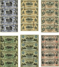$5 to $500 SET Hawaii Hawaiian Islands Silver Note Currency Full Sheets HI REPRO