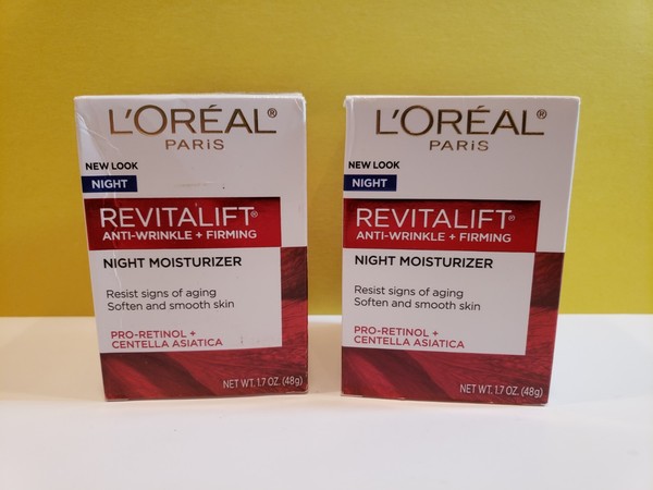 L'oreal ~ LOTE DE 2 ~ Revitalift Antiarrugas + Crema Hidratante Reafirmante de Noche ~ 1.7 fl