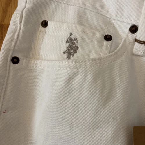 NWT U.S. POLO ASSN. Straight White Denim Jeans Mens 32 X 30 NWT - Picture 3 of 8
