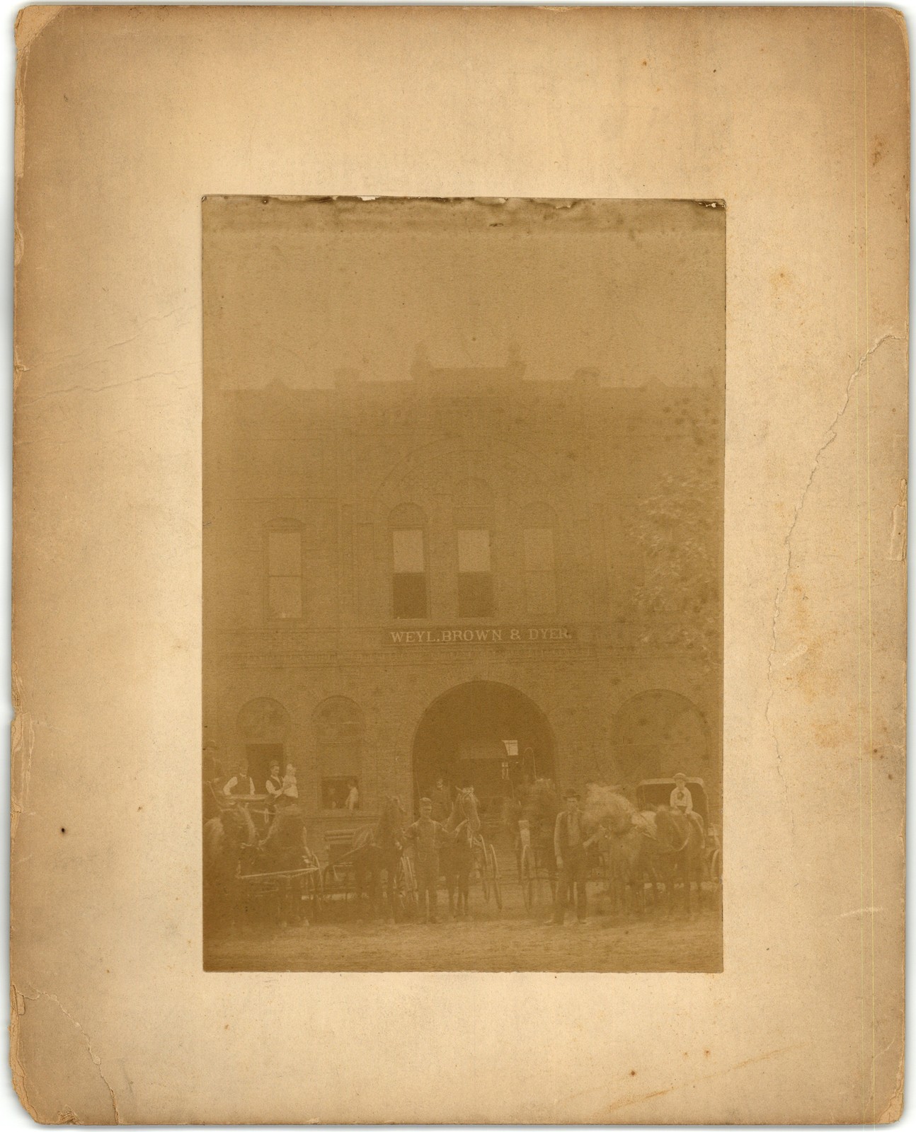 Mounted Board Photo 1890 Weyl Brown & Dyer Wholesale Butchers St. Paul MN