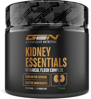 GEN GERMAN ELITE NUTRITION Integratore Naturale per Supporto Renale 270 Capsule astragalo, ortica, amarena,