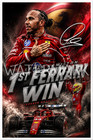 Lewis Hamilton #44 Signed Ferrari 1st Win F1 Driver Poster 12x18 Memorabilia Art