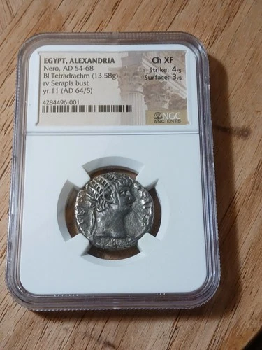 Nero Tetradrachm Roman Empire (Egypt) NGC