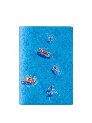 Louis Vuitton Wallet & Passport Blue Lagoon Cover Holder  Limited Edition New