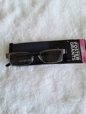 Foster Grant CHIP Men's Reading Glasses GUNMETAL  2.50